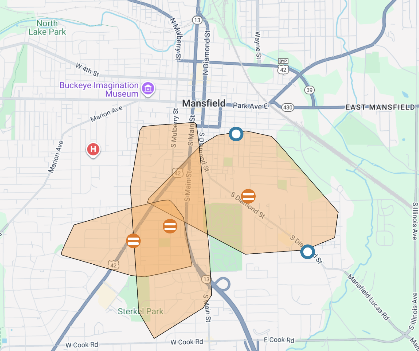 Monday power outage affecting 3,300 Mansfield-area customers
