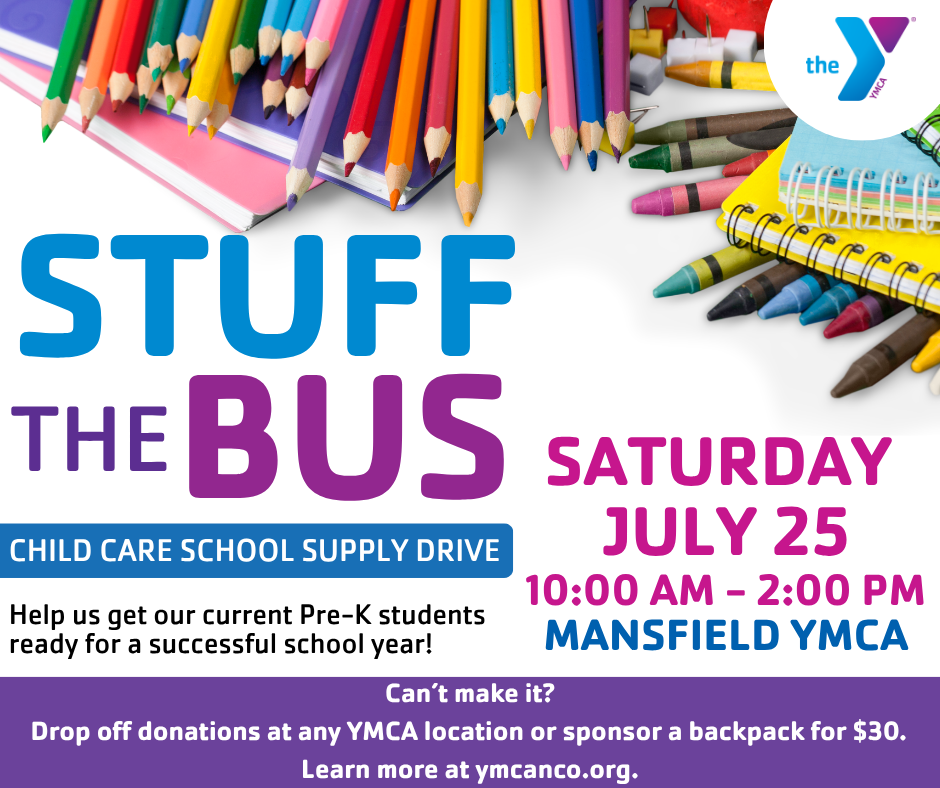 Community invited to help ‘Stuff the Bus’ for local YMCA Child Care students