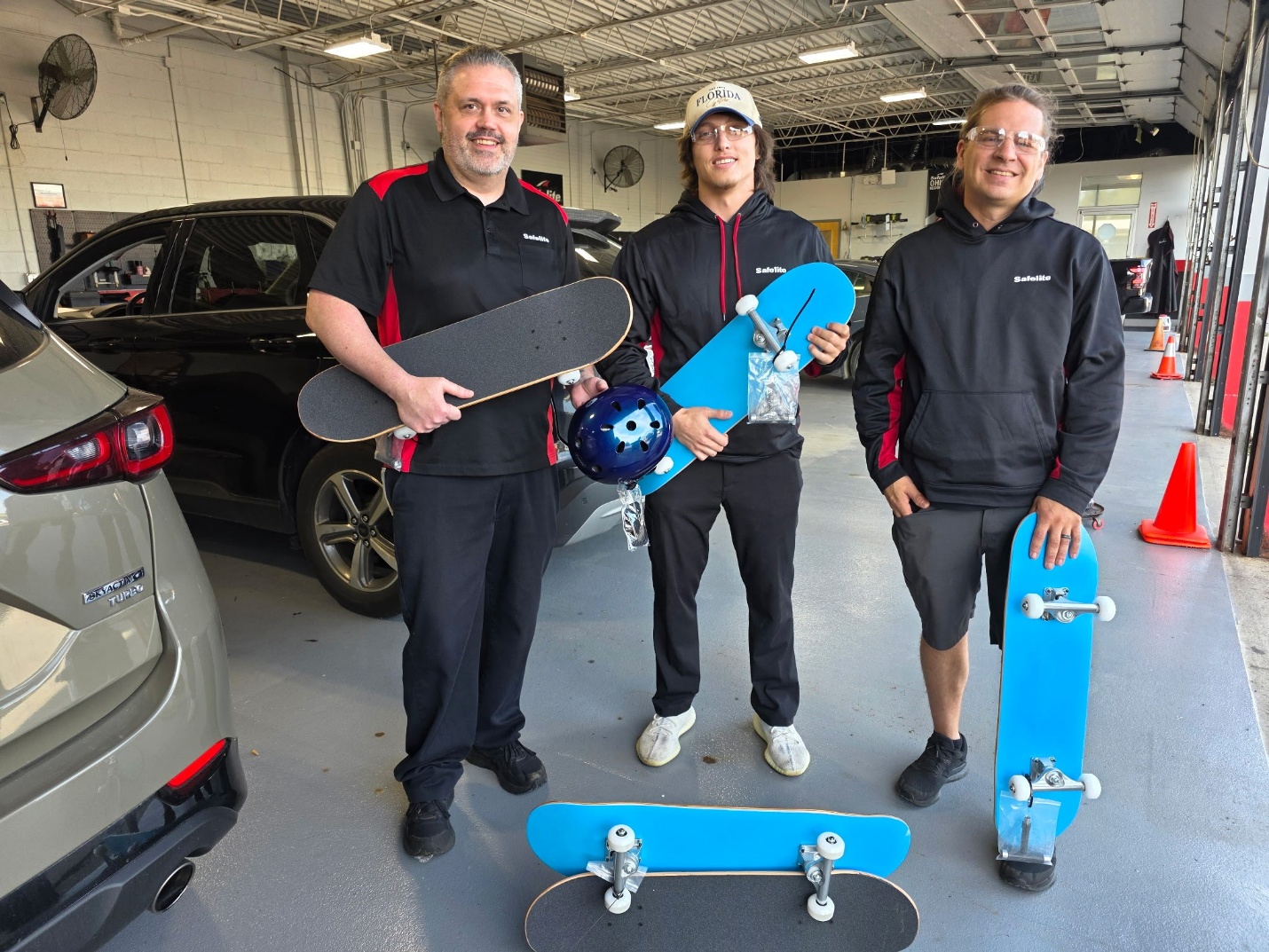 Safelite Auto Glass Tech Assembles Donated Skateboards for Foster Love