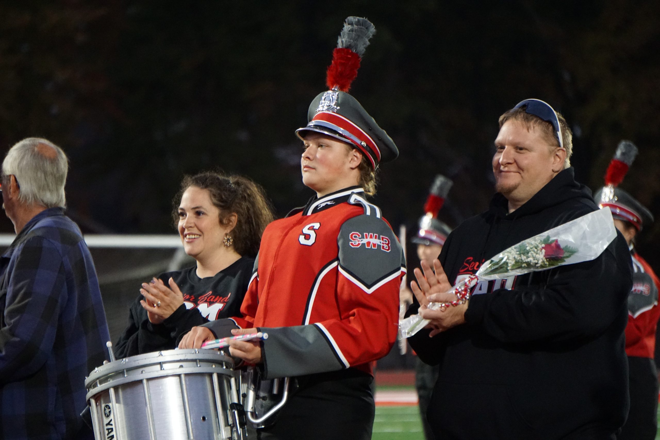 Shelby High School celebrates band seniors during final regular season football game